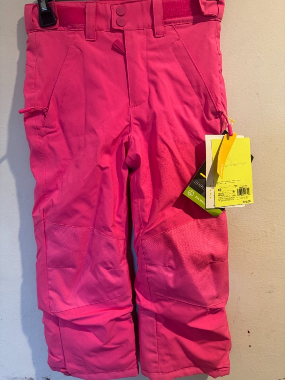 All in Motion Girls Snow Pants Size small Pink Bib size XS